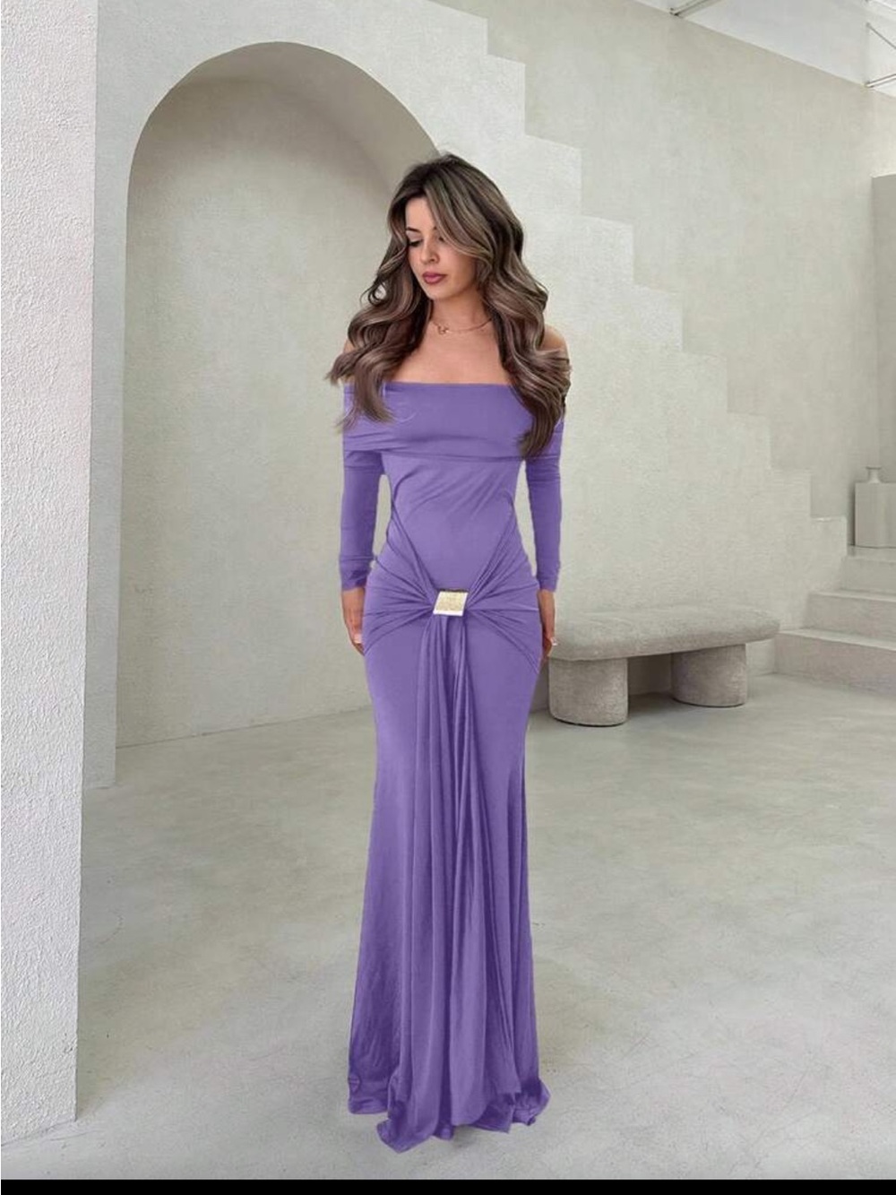 Off Shoulder Maxi Dress